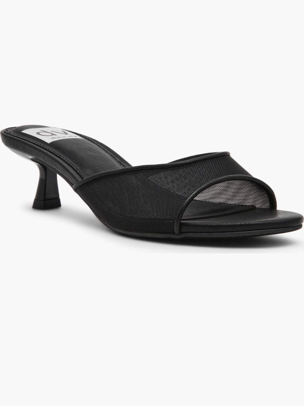 Dolce Vita Dorthey Mesh Open-Toe Slide Kitten Heel Sandal Mules